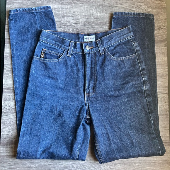 Vintage GUESS Jeans Women’s Size 27 (G27) High Rise Straight Leg Denim - Picture 1 of 6